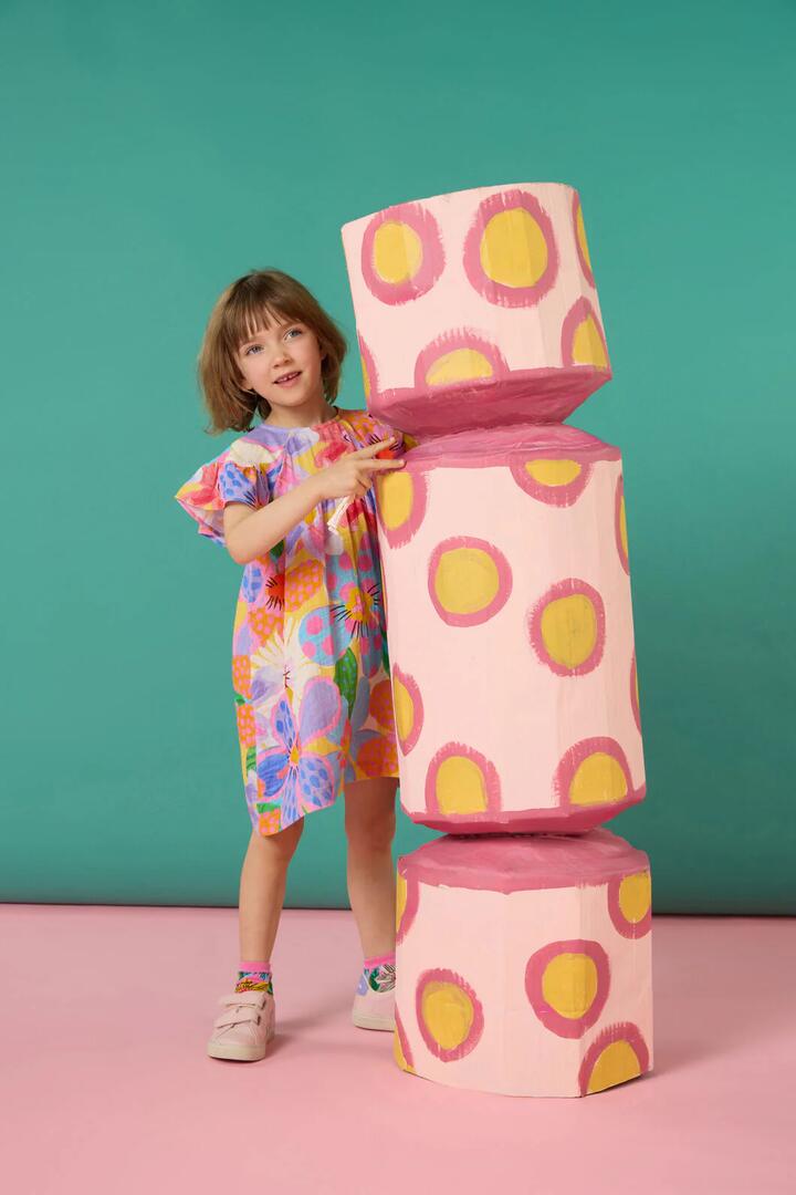 Image of Dresses. Product name - Buttercup Kids Floral Dress in Yellow colour by brand - Gorman