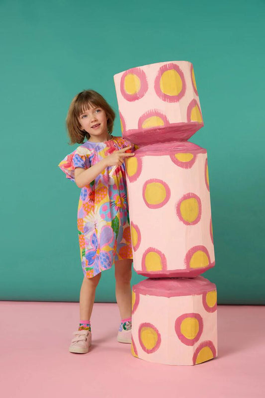 Image of Dresses. Product name - Buttercup Kids Floral Dress in Yellow colour by brand - Gorman