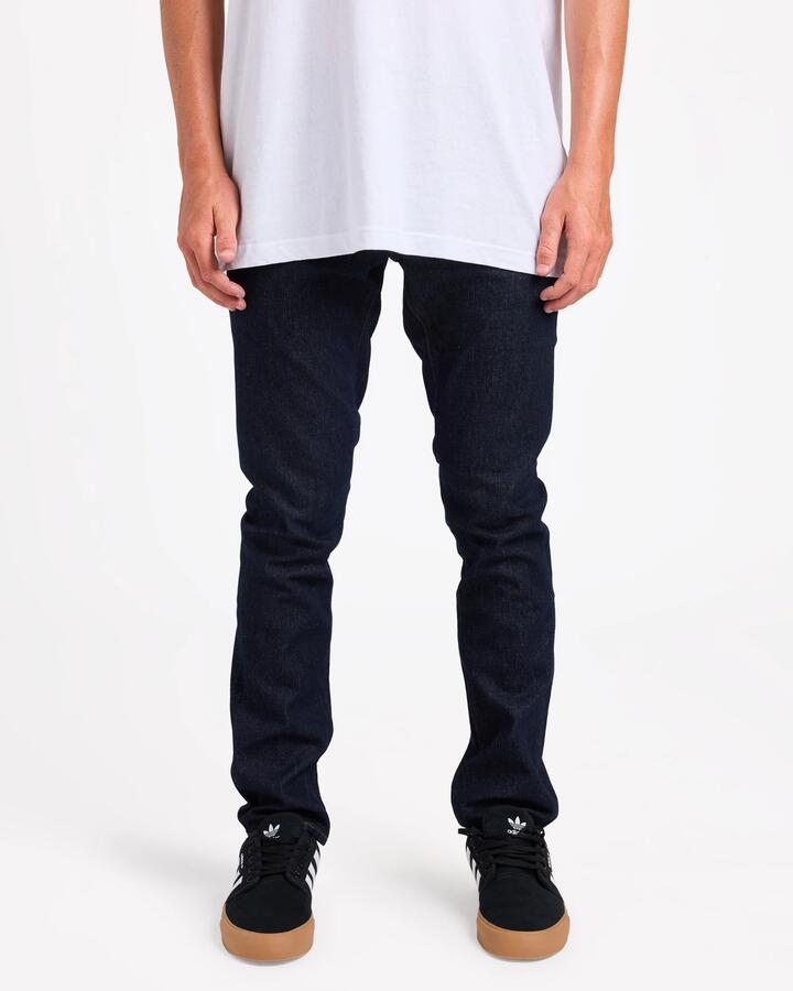 Image of Jeans. Product name - Volcom Mens V 2X4 Stretch Denim Jeans Rinse Indigo in Rinse Indigo colour by brand - Volcom