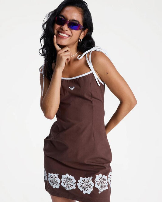 Image of Dresses. Productname: roxy - Womens New Nostalgia Solid Mini Dress - French Roast - in French Roast colour by brand - roxy