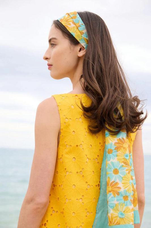 Image of Accessories. Productname: Daisy Jane Cotton Scarf in Blue colour by brand - Princess Highway