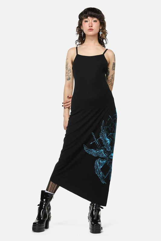 Image of Dresses. Productname: Divination Goth Maxi Dress in Black colour by brand - Dangerfield