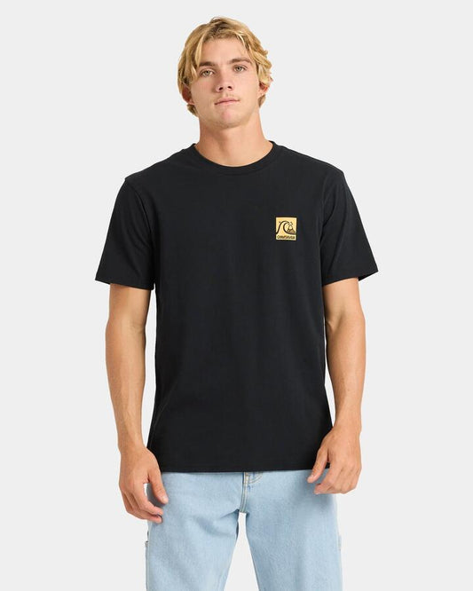 Image of T-Shirts. Product name - Quiksilver Mens Bubble Box T-Shirt Black in Black colour by brand - Quiksilver