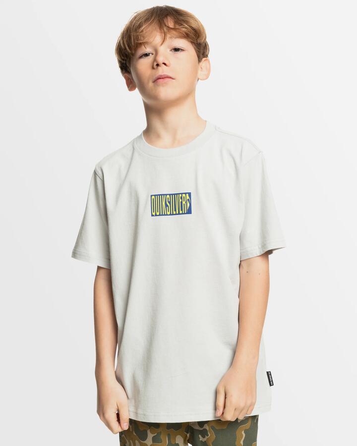 Image of T-Shirts. Product name - Quiksilver Boys 8-16 Crossed Out T-Shirt Gray Violet in Gray Violet colour by brand - Quiksilver