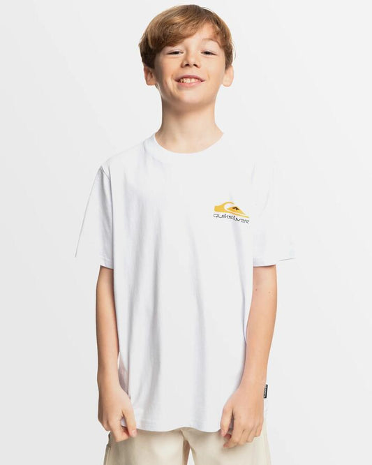 Image of T-Shirts. Product name - Quiksilver Boys 8-16 Fun Zone T-Shirt White in White colour by brand - Quiksilver