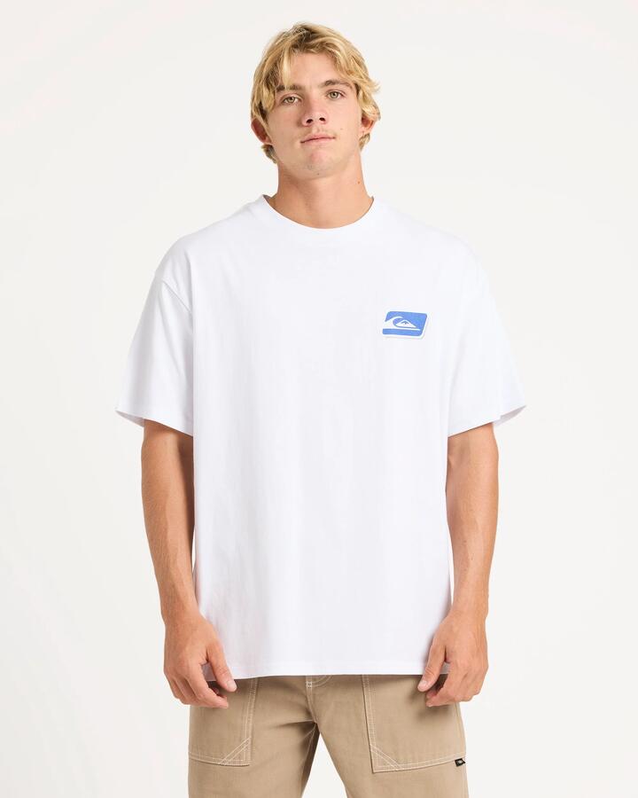 Image of T-Shirts. Product name - Quiksilver Mens Reflex T-Shirt White in White colour by brand - Quiksilver
