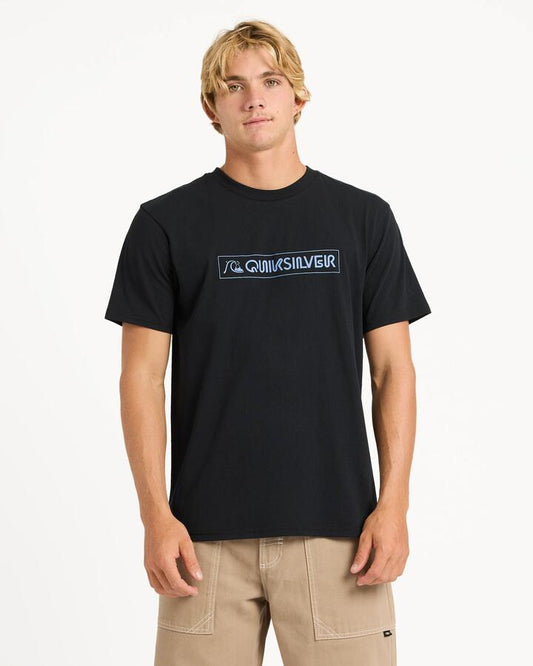 Image of T-Shirts. Product name - Quiksilver Mens Qs Box T-Shirt Black in Black colour by brand - Quiksilver