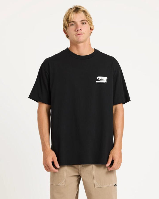 Image of T-Shirts. Product name - Quiksilver Mens Reflex T-Shirt Black in Black colour by brand - Quiksilver