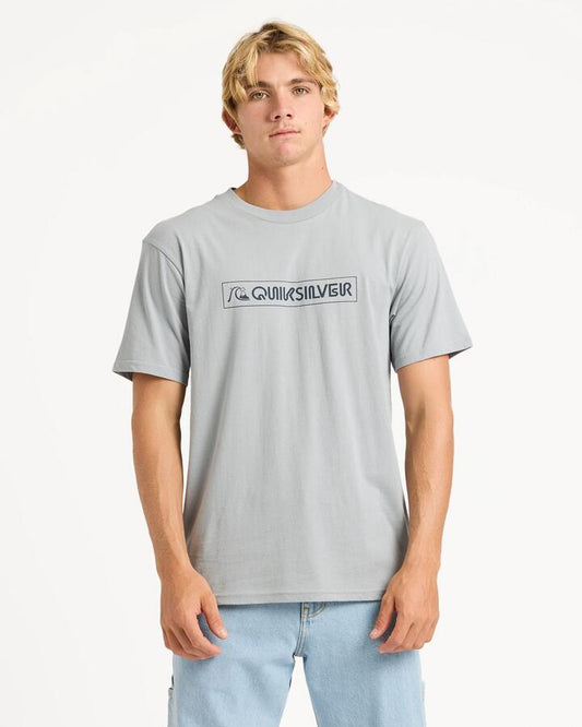 Image of T-Shirts. Product name - Quiksilver Mens Qs Box T-Shirt Quarry in Quarry colour by brand - Quiksilver