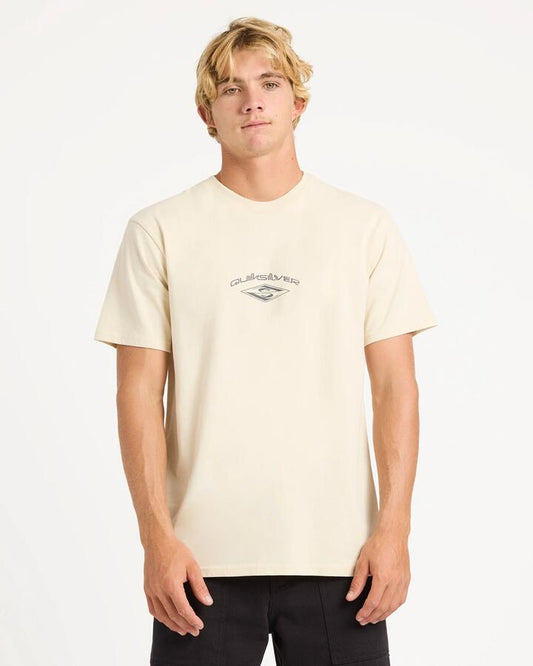 Image of T-Shirts. Product name - Quiksilver Mens Reflected T-Shirt Bone White in Bone White colour by brand - Quiksilver
