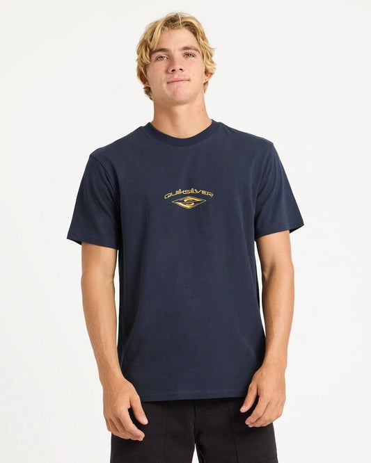 Image of T-Shirts. Product name - Quiksilver Mens Reflected T-Shirt Dark Navy in Dark Navy colour by brand - Quiksilver