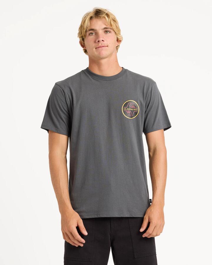Image of T-Shirts. Product name - Quiksilver Mens Sequel T-Shirt Iron Gate in Iron Gate colour by brand - Quiksilver