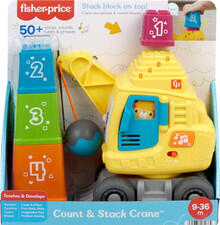 Image of Toys. Product name - Fisher-Price Count & Stack Crane in colour by brand - Fisherprice