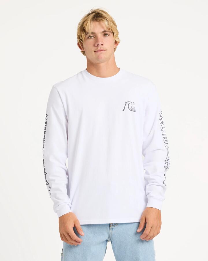 Image of a model wearing Shorts. Product name - Quiksilver Mens Og Boardshort Co T-Shirt White in White colour by brand - Quiksilver