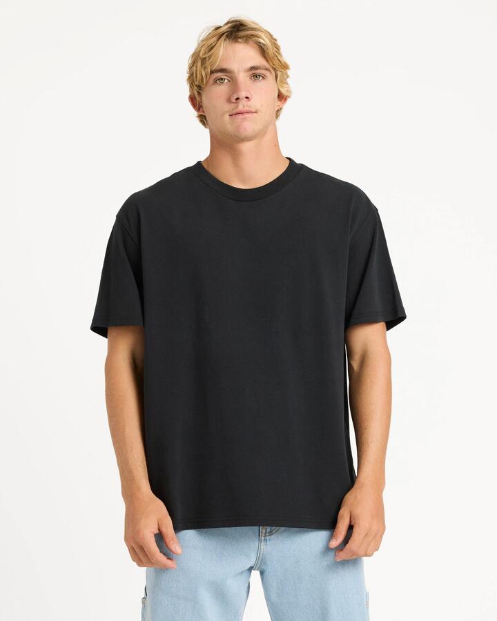 Image of T-Shirts. Product name - Quiksilver Mens Premium Crew T-Shirt Black in Black colour by brand - Quiksilver