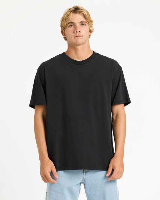 Image of T-Shirts. Product name - Quiksilver Mens Premium Crew T-Shirt Black in Black colour by brand - Quiksilver