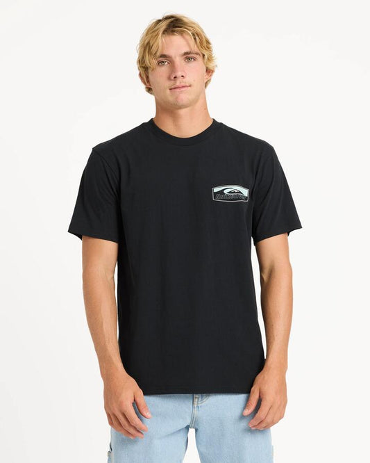 Image of T-Shirts. Product name - Quiksilver Mens All Time T-Shirt Black in Black colour by brand - Quiksilver
