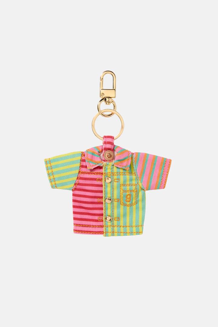 Image of a model wearing Tops. Productname: Stripe Lover Shirt Keyring in Print colour by brand - Gorman