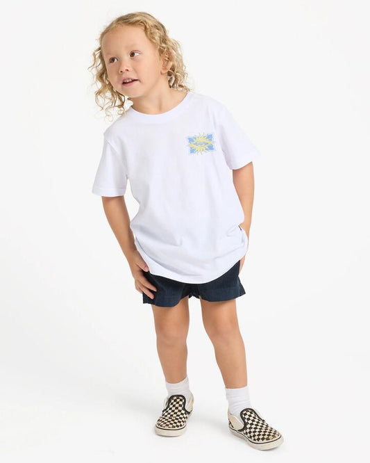 Image of T-Shirts. Product name - Quiksilver Boys 2-7 Starfish Stamp T-Shirt White in White colour by brand - Quiksilver