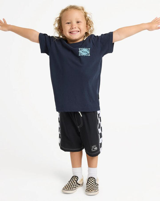 Image of T-Shirts. Product name - Quiksilver Boys 2-7 Starfish Stamp T-Shirt Dark Navy in Dark Navy colour by brand - Quiksilver