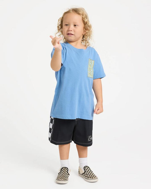 Image of T-Shirts. Product name - Quiksilver Boys 2-7 Radical Times T-Shirt Riviera in Riviera colour by brand - Quiksilver