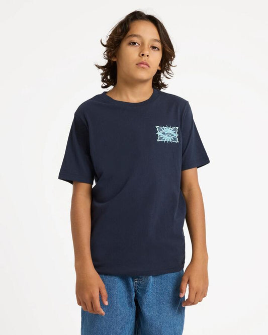 Image of T-Shirts. Product name - Quiksilver Boys 8-16 Starfish Stamp T-Shirt Dark Navy in Dark Navy colour by brand - Quiksilver