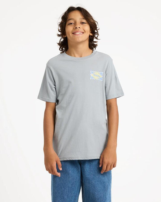 Image of T-Shirts. Product name - Quiksilver Boys 8-16 Starfish Stamp T-Shirt Quarry in Quarry colour by brand - Quiksilver