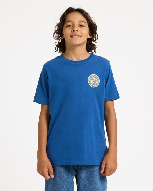 Image of T-Shirts. Product name - Quiksilver Boys 8-16 Sequel T-Shirt Monaco Blue in Monaco Blue colour by brand - Quiksilver