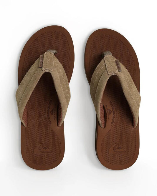 Image of Sandals. Productname: quiksilver - Mens Seabound Thongs - Tan - in Tan colour by brand - quiksilver