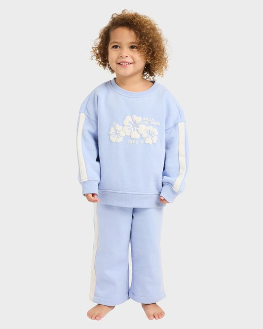 Image of Accessories. Product name - Billabong Toddlers Welcome To Billabong Crew Neck Twilight Blue in Twilight Blue colour by brand - Billabong
