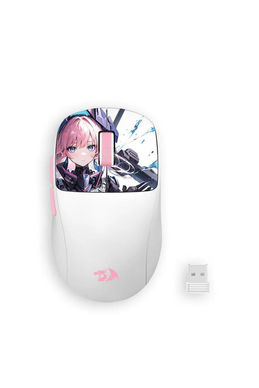 Image of Computer Accessories. Productname: Redragon M817AK-PRO-STD KLYAMOOR White Tri-Mode 24000 DPI Esports Gaming Mouse in White colour by brand - REDRAGON