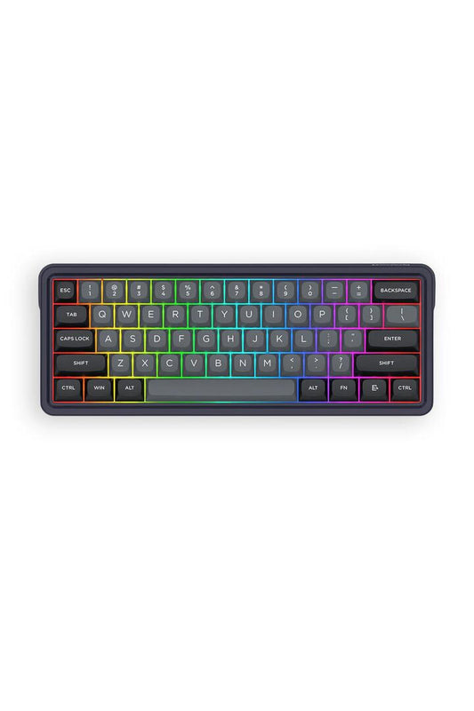 Image of Electronics Accessories. Productname: Redragon K730GB RGB Pro Draconic V2 Black 60% Gasket Wireless Mechanical Keyboard in Black colour by brand - REDRAGON