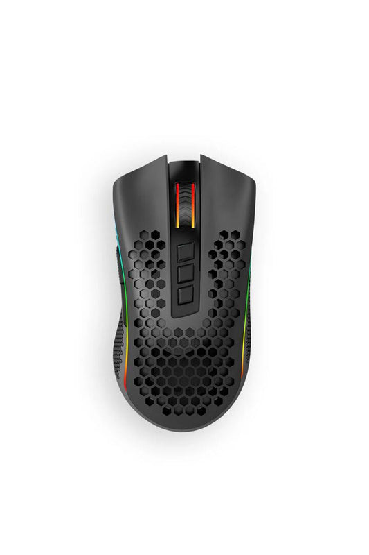 Image of Mice & Trackballs. Product name - Redragon M808-KS Storm Pro Black Dual-Mode Wireless RGB Gaming Mouse in Black colour by brand - REDRAGON