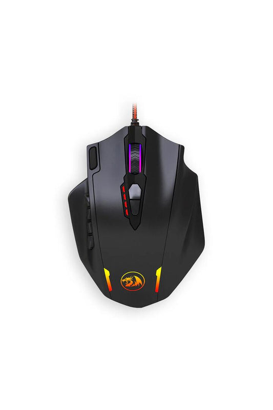 Image of Mice & Trackballs. Product name - Redragon M908 Impact Black MMO USB Wired Gaming Mouse in Black colour by brand - REDRAGON