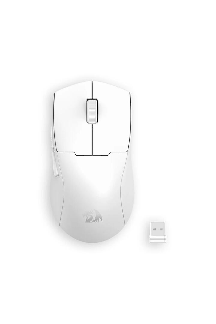 Image of Mice & Trackballs. Product name - Redragon M918-PRO K1ng Max White Ultra-Light Tri-Mode 26000 DPI Esports Gaming Mouse in White colour by brand - REDRAGON
