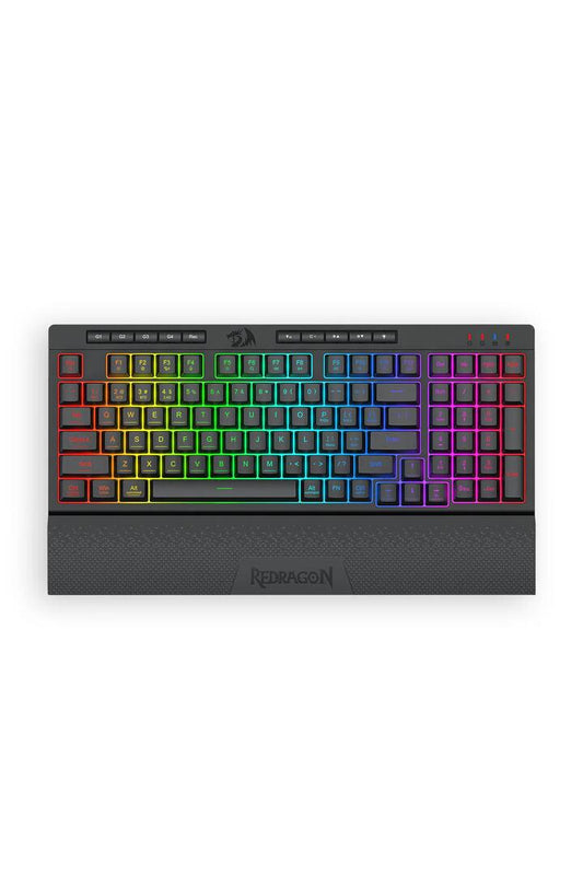 Image of Computer Accessories. Productname: Redragon K515RGB-PRO Shiva Black 98-Key Wireless RGB Gaming Keyboard in Black colour by brand - REDRAGON