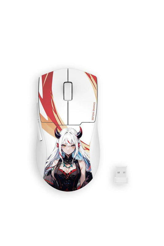 Image of Computer Accessories. Productname: Redragon M918AKG-PRO K1ng Max White Ultra-Light Tri-Mode 26000 DPI Esports Gaming Mouse in White colour by brand - REDRAGON