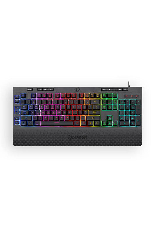 Image of Computer Accessories. Productname: Redragon K512RGB Shiva Black 108-Key Wired RGB Gaming Keyboard in Black colour by brand - REDRAGON