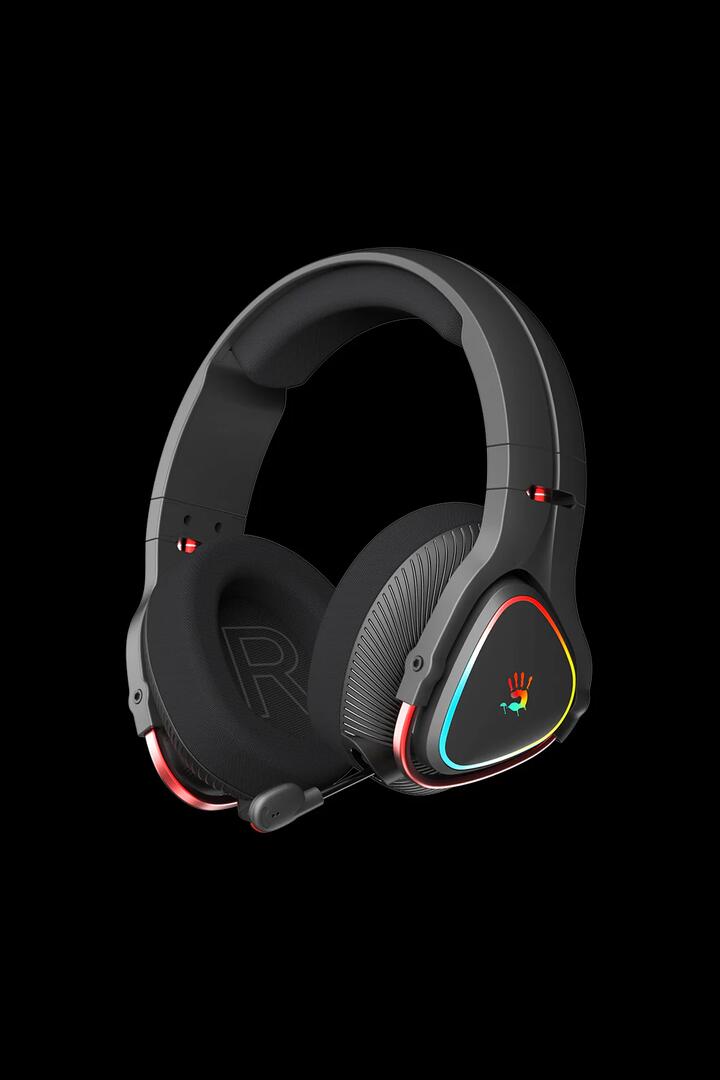 Image of Electronics Accessories. Productname: Bloody MR720 Black Multi-Mode RGB Wireless Gaming Headphone in Black colour by brand - BLOODY
