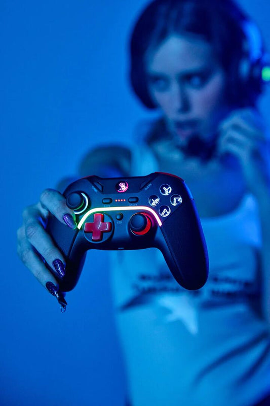 Image of Electronics Accessories. Productname: Bloody GPW70 Sports Black Dual Mode Hall Trigger Wireless Gamepad in Sports Black colour by brand - BLOODY