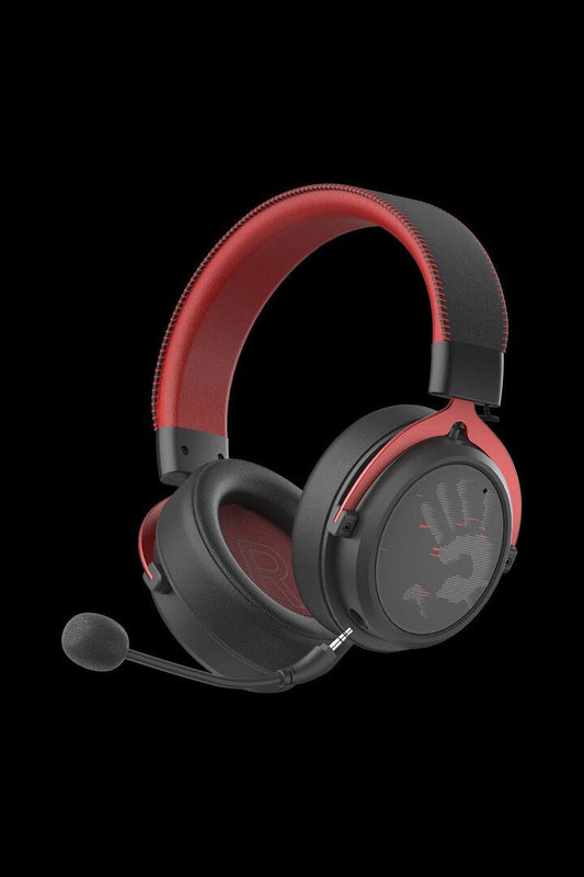 Image of Others. Productname: Bloody MR590 Sports Red Multi Mode Wireless ENC Gaming Headset in Sports Red colour by brand - BLOODY