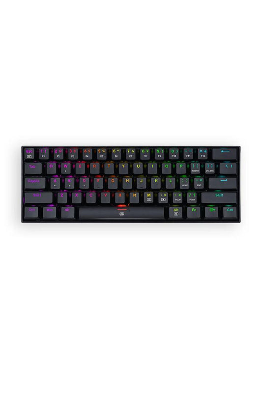 Image of Computer Accessories. Productname: Redragon K630RGB Dragonborn Black 65% Mechanical RGB Gaming Keyboard in Black colour by brand - REDRAGON