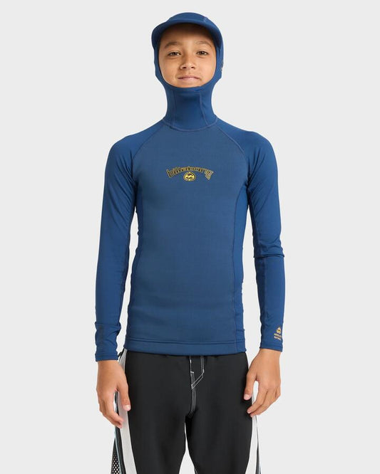 Image of Wetsuits. Product name - Billabong Boys 8-16 Absolute Natural Wetsuit Jacket Dark Denim in Dark Denim colour by brand - Billabong