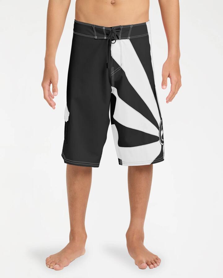 Image of Swimwear. Product name - Billabong Boys 8-16 Ai Rising Performance Boardshorts Black/White in Black/White colour by brand - Billabong