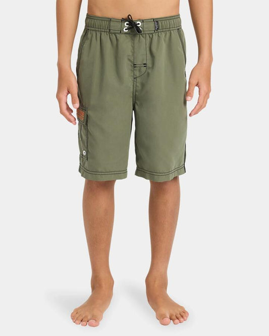 Image of Swimwear. Product name - Billabong Boys 8-16 Throw On Boardshorts Cypress Green in Cypress Green colour by brand - Billabong