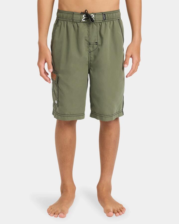 Image of Swimwear. Product name - Billabong Boys 8-16 Throw On Boardshorts Cypress Green in Cypress Green colour by brand - Billabong