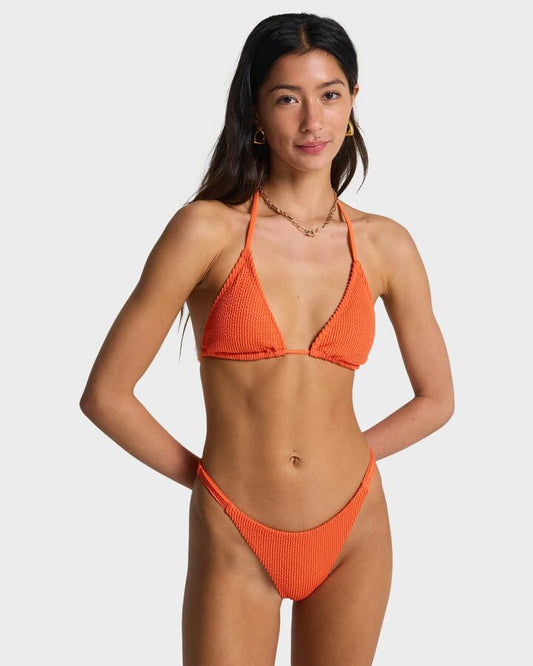 Image of Swimwear. Productname: billabong - Womens Summer Hi Remi Triangle Bikini Top - Hot Coral - in Hot Coral colour by brand - billabong