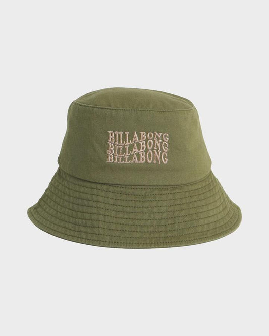 Image of Hats. Productname: billabong - Womens Surf High Sun Faded Bucket Hat - Dark Olive - in Dark Olive colour by brand - billabong