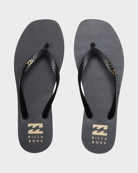 Image of Sandals. Productname: billabong - Womens Fiji Square Toe Thongs - Black/Gold - in Black/Gold colour by brand - billabong