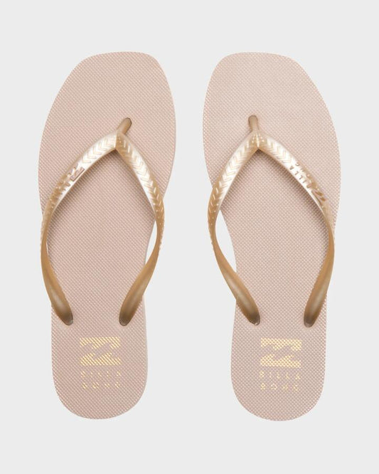 Image of Sandals. Productname: billabong Womens Fiji Square Toe Thongs Tan/Gold - in Tan/Gold colour by brand - Billabong